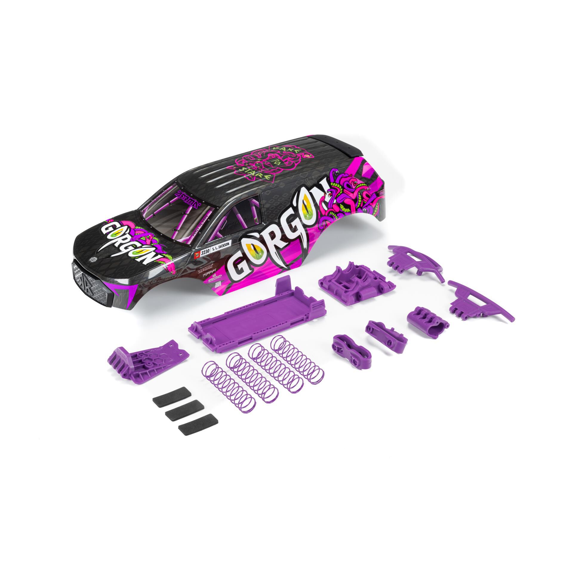 Arrma ARA402350 GORGON Painted Decaled Body Set Purple