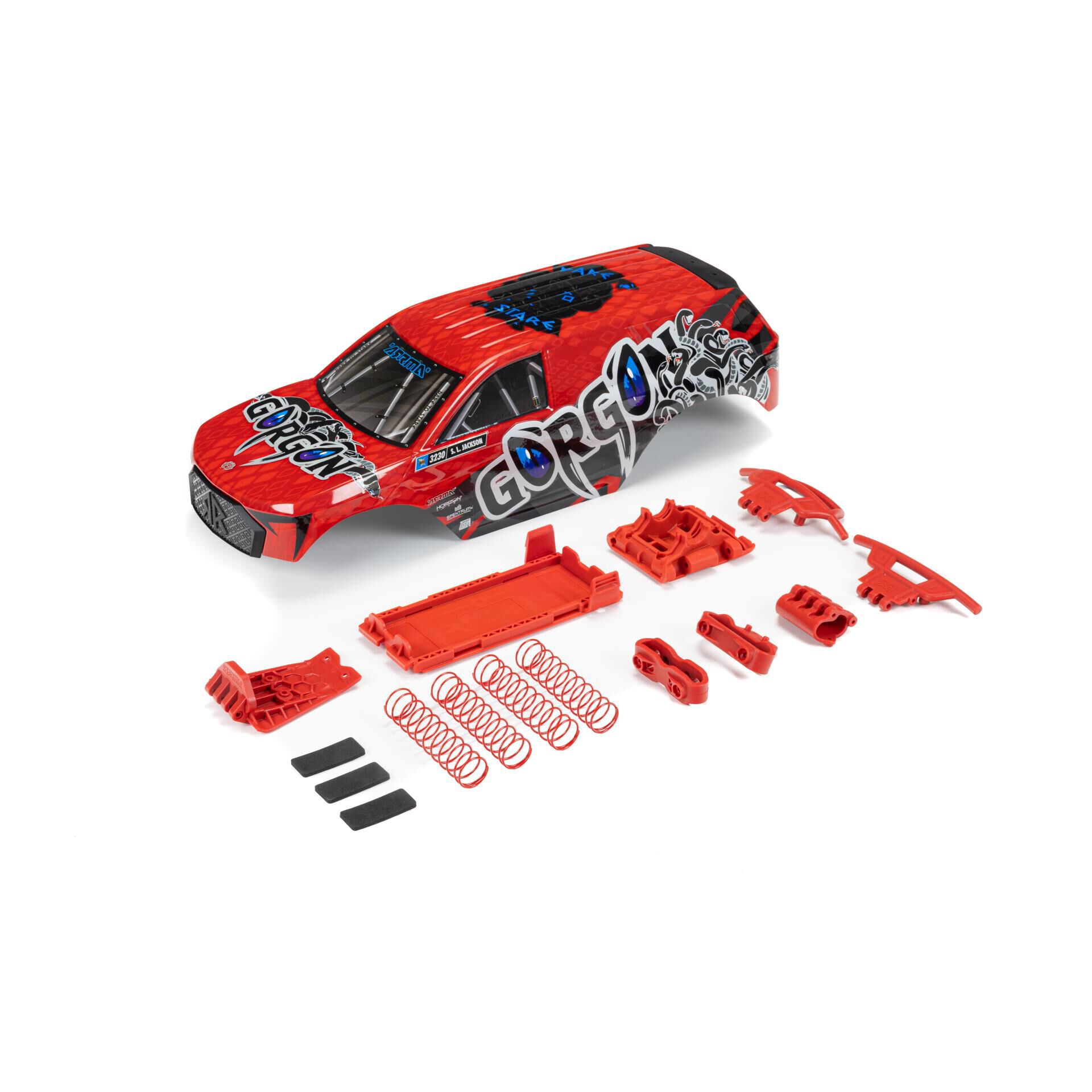 Arrma ARA402351 GORGON Painted Decaled Body Set Red