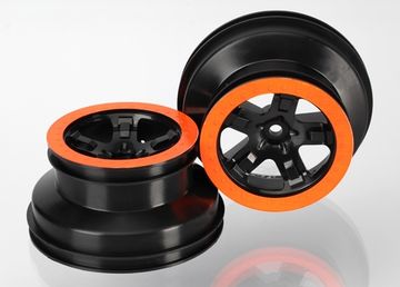 Traxxas 5868X Fälg SCT Svart-Orange 2.2/3.0" 4WD/2WD Bak (2)