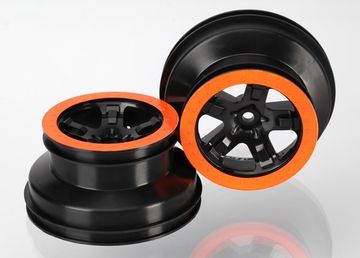 Traxxas 5870X Fälg SCT Svart-Orange 2.2/3.0" 2WD Fram (2)