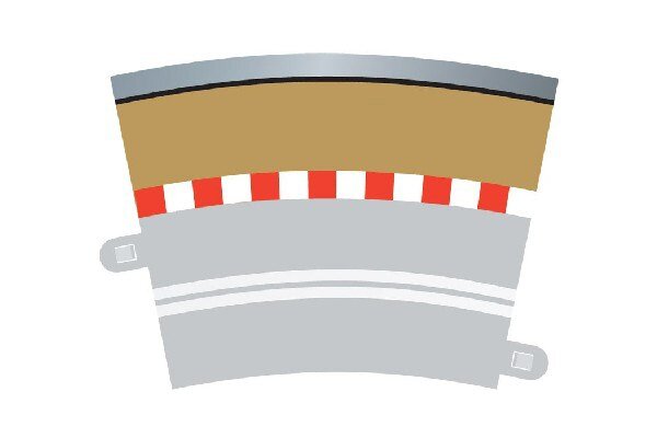 SCALEXTRIC C7019 Single Lane Curve Border (4) - 2