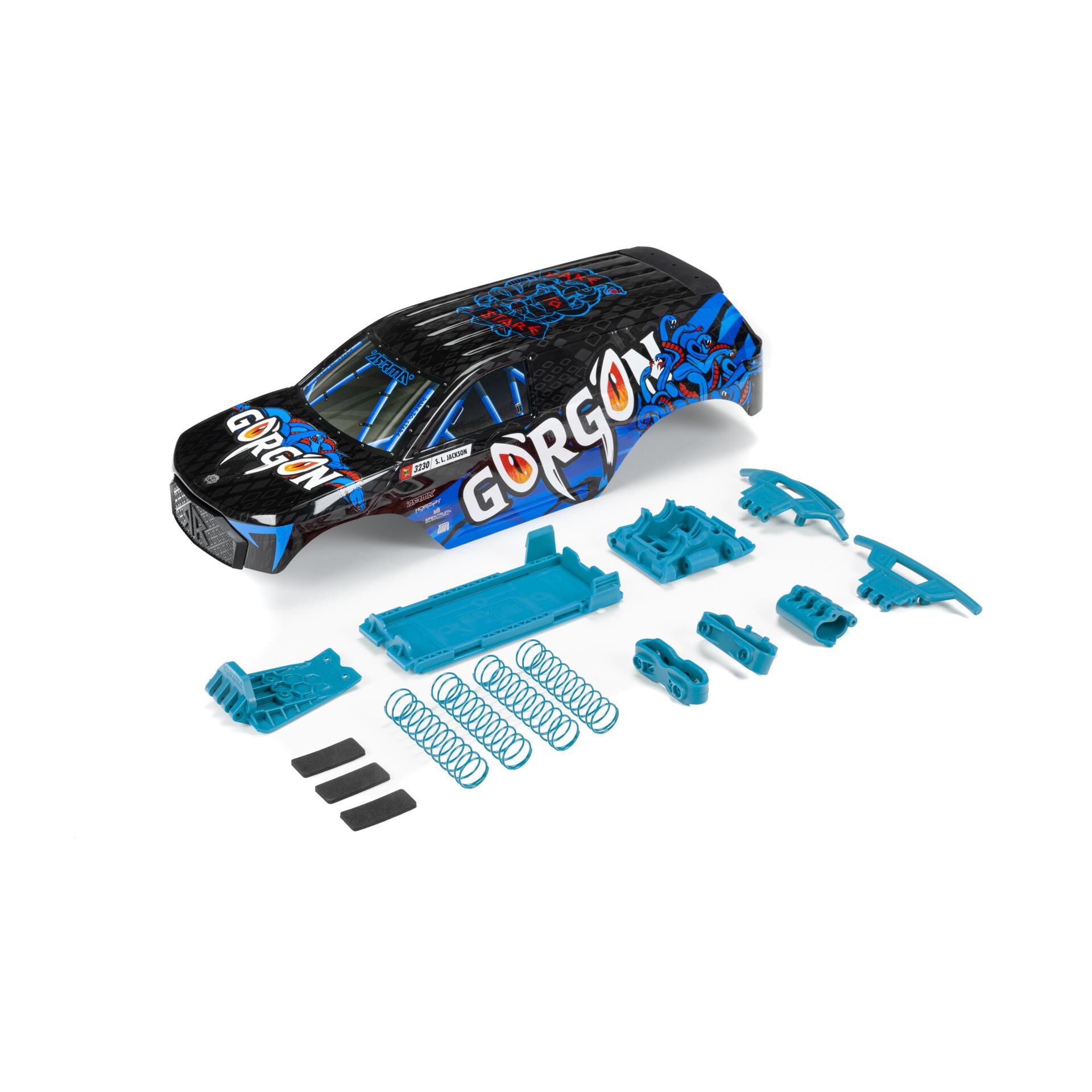 Arrma ARA402355 GORGON Painted Decaled Trimmed Body Set Blue