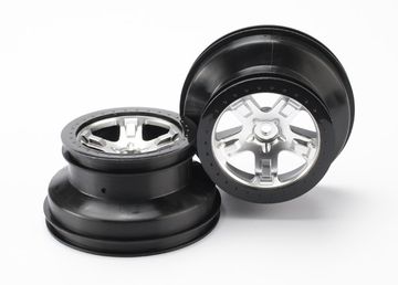 Traxxas 5872X Fälg SCT Matt Krom-Svart 2.2/3.0" 4WD/2WD Bak (2)