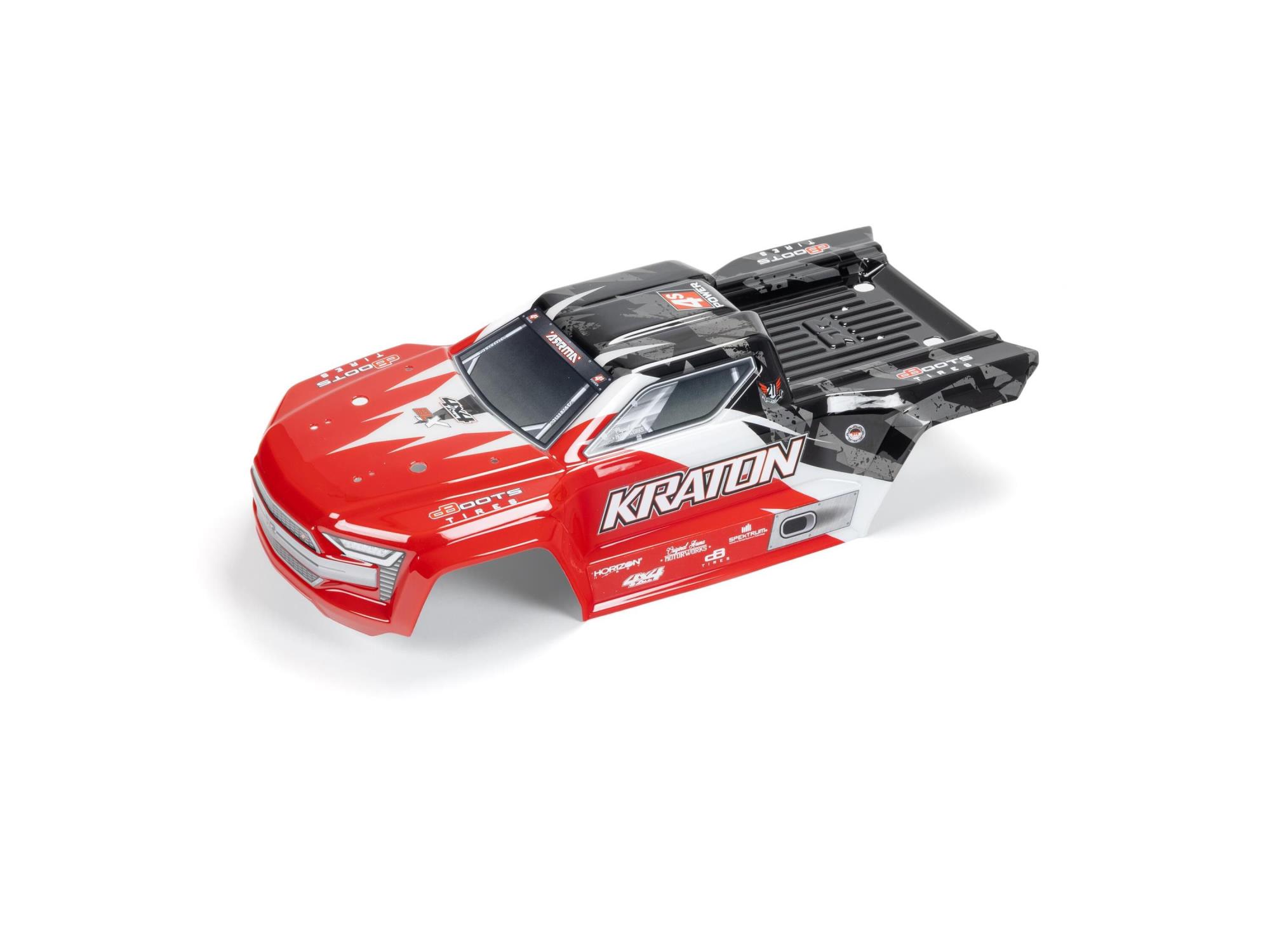 Arrma ARA402358 Painted Decaled Trimmed Body Red/Black: Kraton 4x4