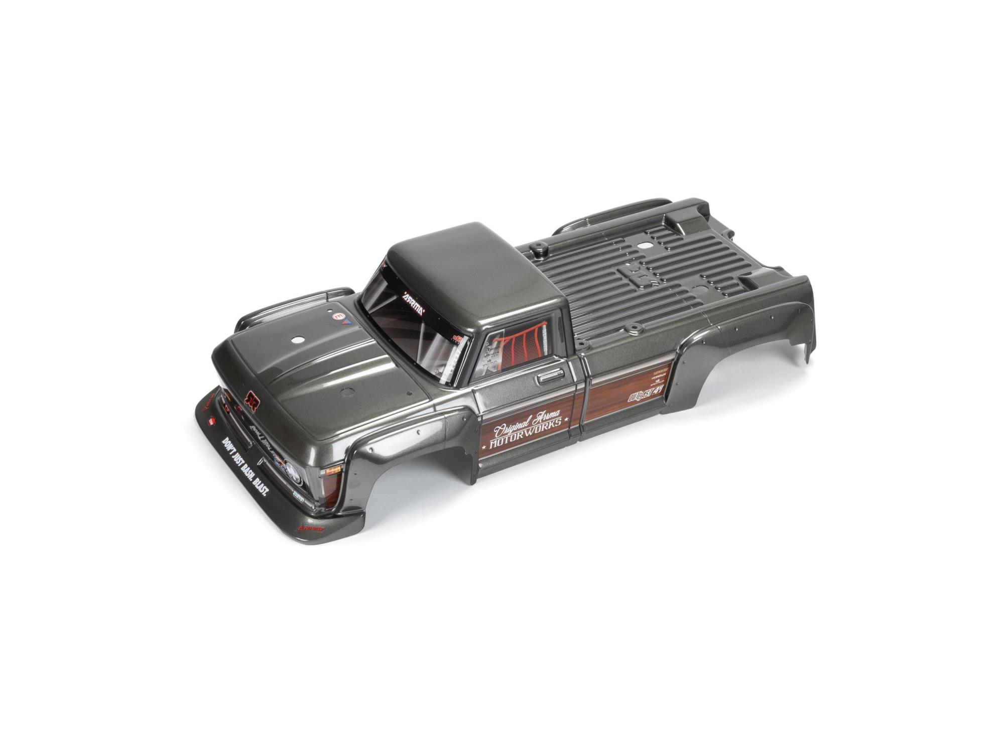 Arrma ARA402360 Painted Decaled Trimmed Body Gunmetal: Outcast 4x4
