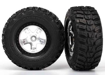 Traxxas 5880X Däck & Fälg Kumho/SCT Matt Krom 4WD/2WD Bak (2)