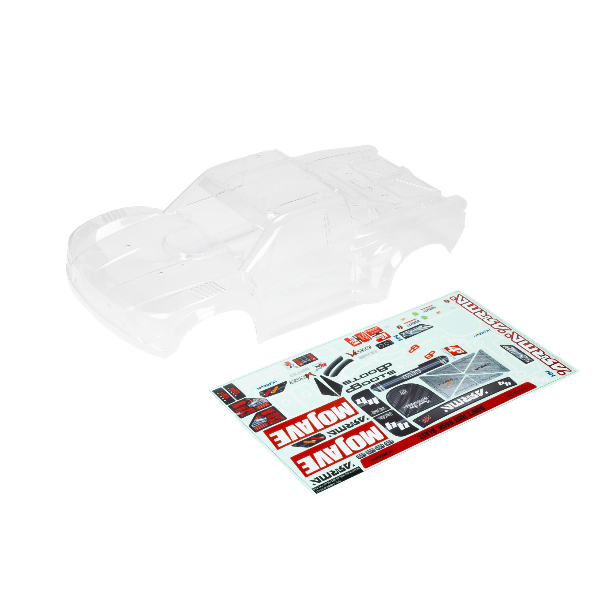 Arrma ARA406167 MOJAVE 4S Clear Trimmed Body with Decals