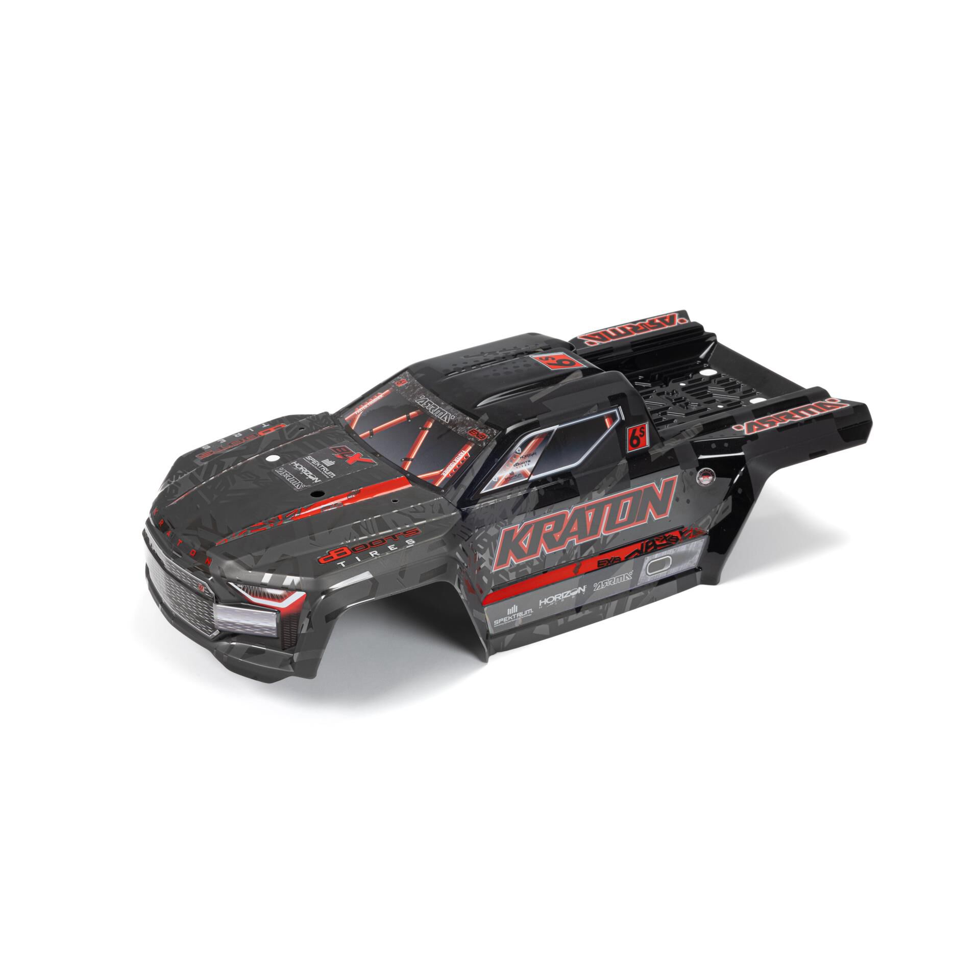 Arrma ARA406169 KRATON 6S EXB Painted Decalled Cut Body Black / Red