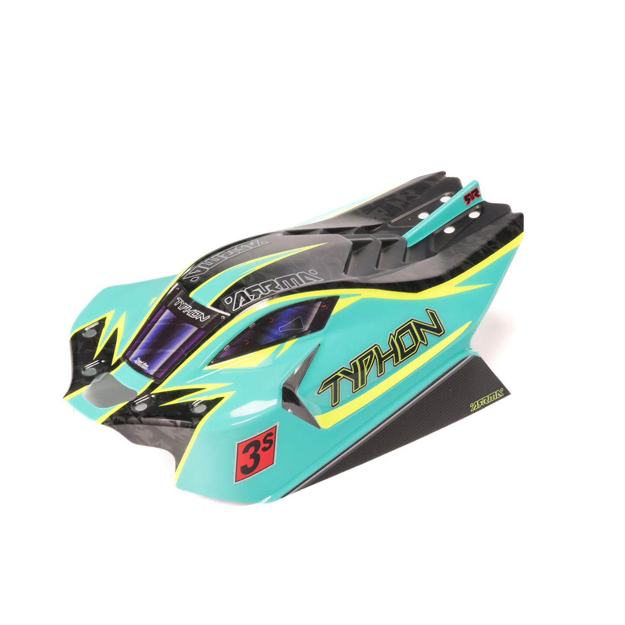 Arrma ARA406171 1/8 Clipless Painted Decaled Body Green/Yellow: TYPHON 4X4