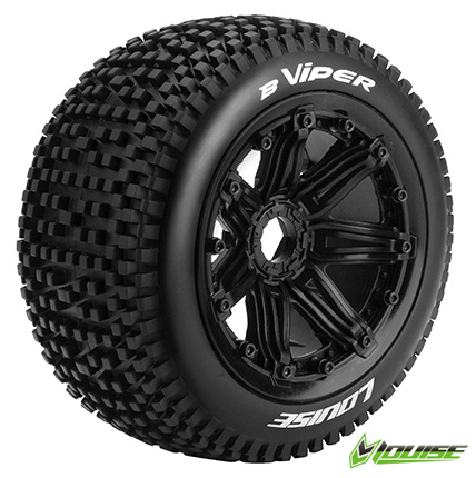 LOUISE RC WORLD LT3245B Däck & Fälg B-VIPER LS Buggy Rear (24mm Hex) (2)