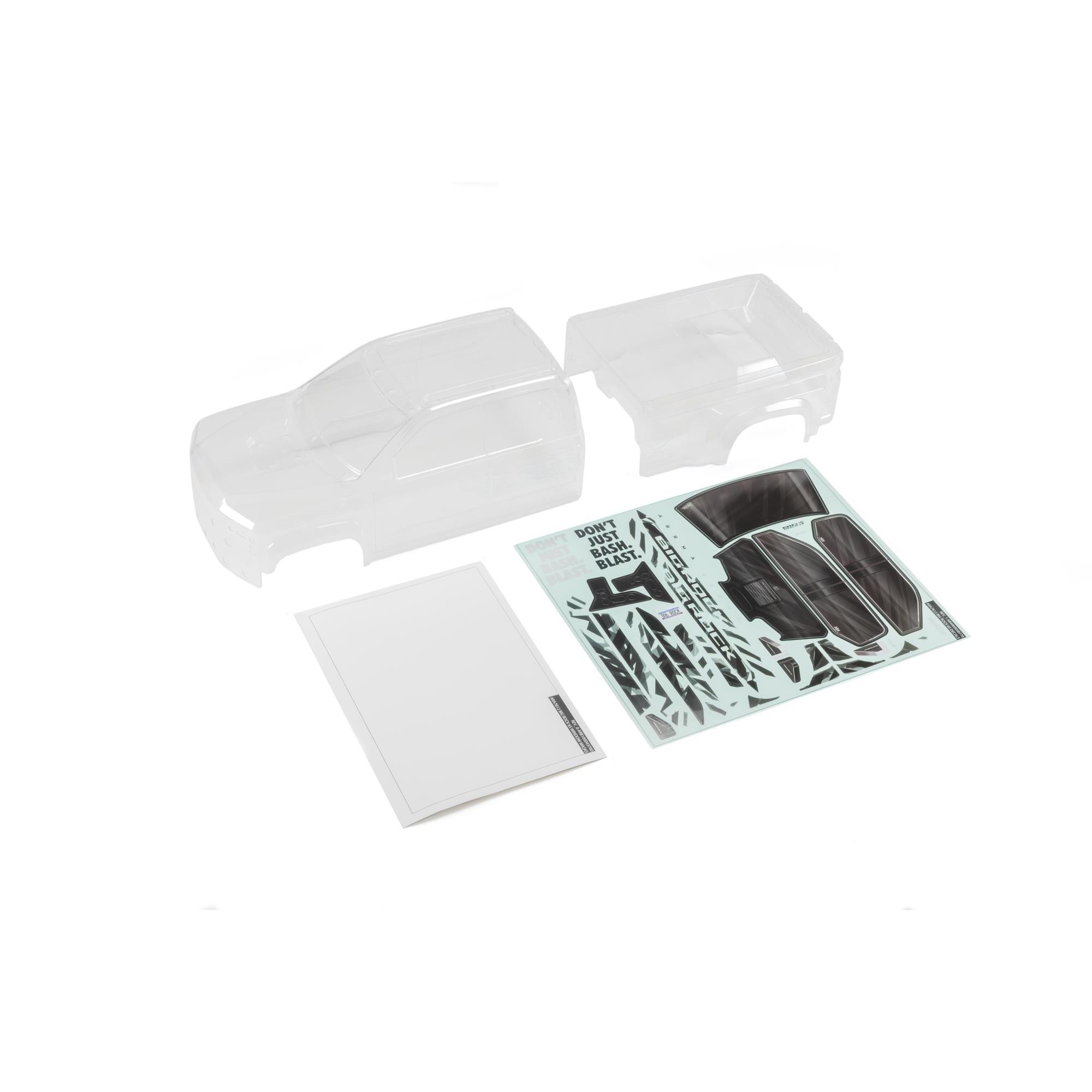 Arrma ARA411025 BIG ROCK Clear Body (Inc. Decals)