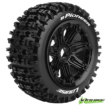 LOUISE RC WORLD LT3267B Däck & Fälg B-PIONEER LS Buggy Front (24mm Hex) (2)