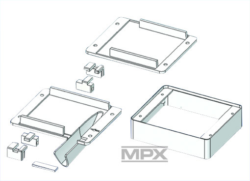 Multiplex Wing servo mount, universal, pair