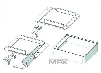 Multiplex Wing servo mount, universal, pair