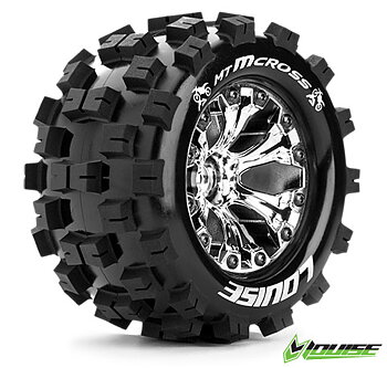 LOUISE RC WORLD LT3274C Däck & Fälg MT-MCROSS 2,8" Krom 0-Offset (2)