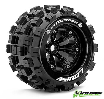 LOUISE RC WORLD LT3276B Däck & Fälg MT-MCROSS 3,8" Svart 0-offset (2)
