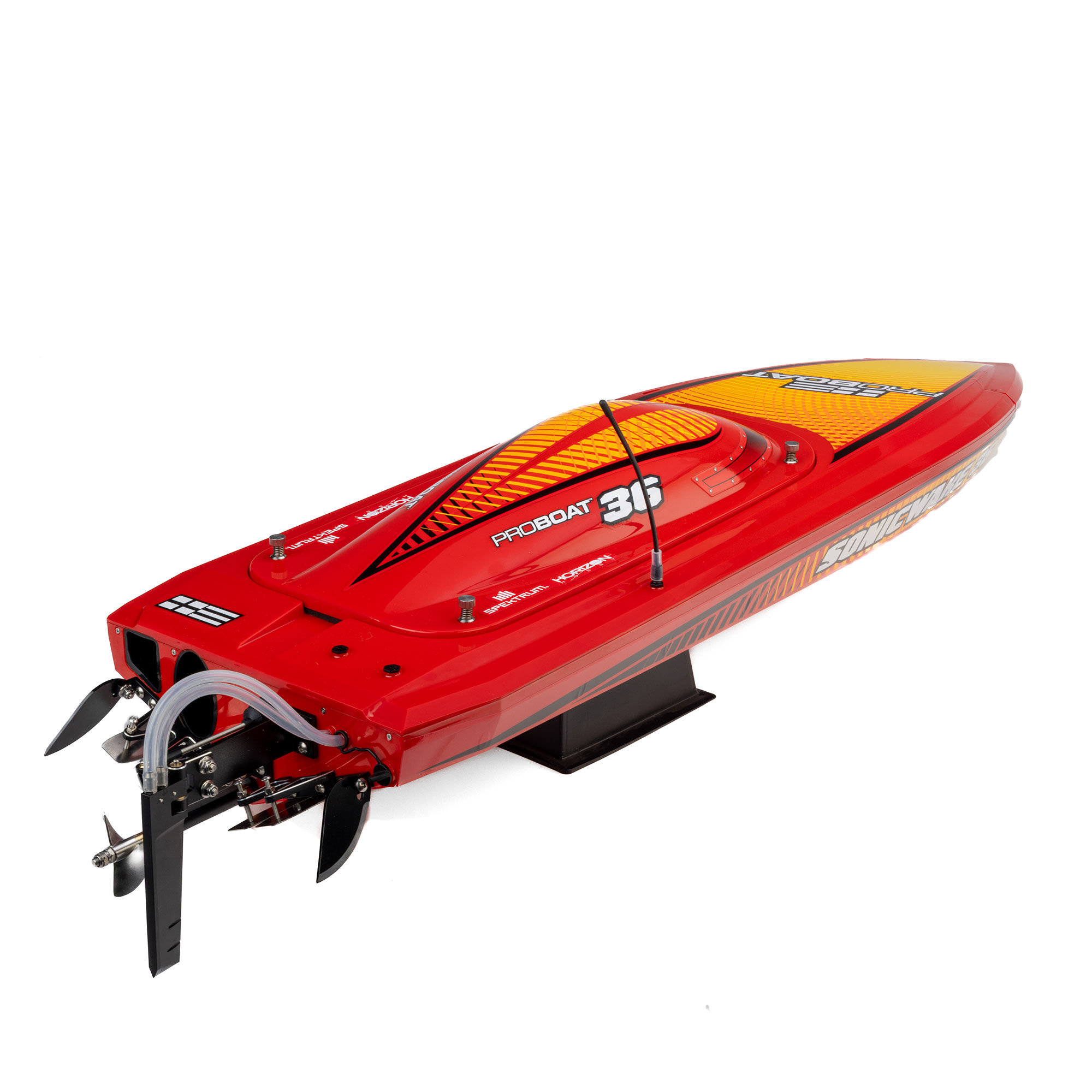 Pro Boat Sonicwake 36" V3 Self-Righting V-Hull Boat RTR, Red - 8