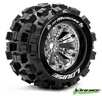 LOUISE RC WORLD LT3276CH Däck & Fälg MT-MCROSS 3,8" Krom 1/2-offset (2)