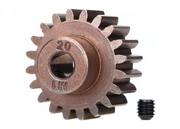 Traxxas 6494X Motordrev (Pinion) 20T 1.0M för 5mm Axel (Endast för Ståldrev)
