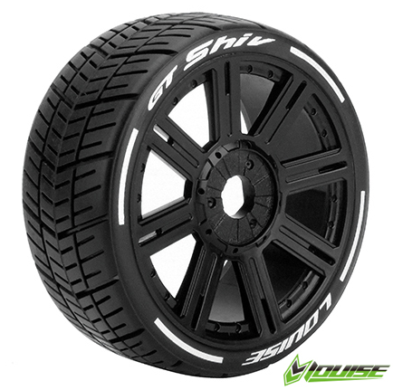 LOUISE RC WORLD LT3284SB Däck & Fälg GT-SHIV 1/8 GT Soft (MFT) Svart (2)
