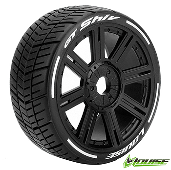 LOUISE RC WORLD LT3284SB Däck & Fälg GT-SHIV 1/8 GT Soft (MFT) Svart (2)