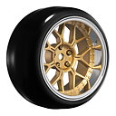 LOUISE RC WORLD LNHA568T Däck & Fälg Drift / 14-Eker Brons (2,4,6,8mm Offset) 12mm Hex (4)