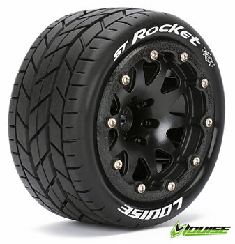 LOUISE RC WORLD LT3311SBH Däck & Fälg ST-ROCKET 1/10 Svart Beadlock (1/2) Soft MFT (2)