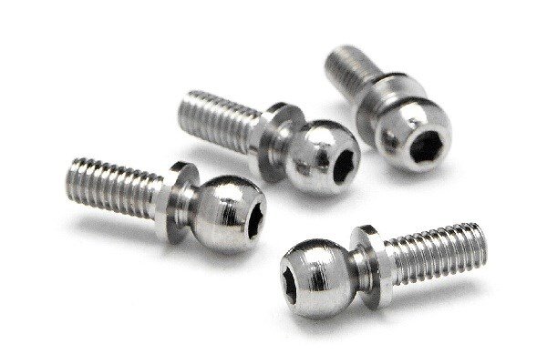 HPI HP86196 Ball 4.7X6.5Mm (4-40/Hex Socket/Silver/4Pcs)