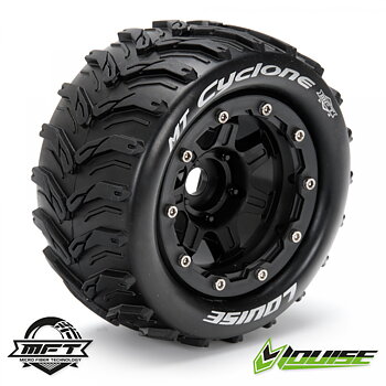 LOUISE RC WORLD LT3331SB Däck & Fälg MT-CYCLONE Maxx Soft Svart (MFT) (2)
