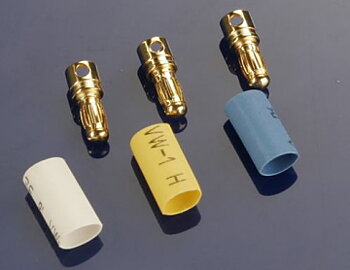 Bullet Connector Male 3.5mm with Heat Shrink