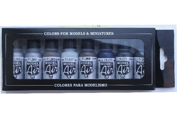 VALLEJO 71176 MODEL AIR SET, METALLIC (8)