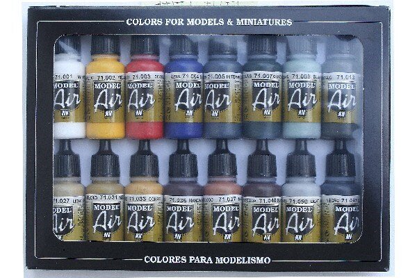 VALLEJO 71178 MODEL AIR SET: BASIC COLOR PACK (16)