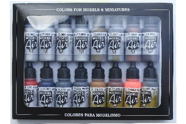 VALLEJO 71181 MODEL AIR SET: METALLIC EFFECTS (16)