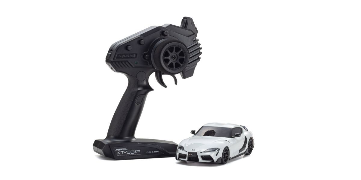Kyosho 32626W Mini-Z AWD Toyota GR Supra TRD Aero Version White (MA020N-L/KT531P) - 3