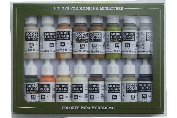 VALLEJO 70141 MODEL COLOR SET: EARTHTONES (16)