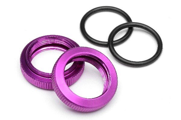 HPI HP86446 Shock Adjuster Nut 20Mm (Purple/2Pcs)