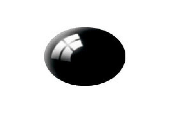 Revell 36107 Gloss Black (RAL 9005) Aqua Color Acrylic - 18ml