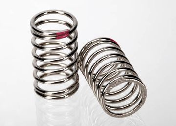 Spring, shock (nickel finish) (GTR) (2.77 rate, pink)  (1 pa