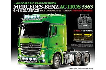 Tamiya 23801 1:14 R/C Full Option - Actros 3363 Green