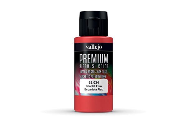 VALLEJO 62034 Scarlet Fluo, - Premium 60ml.