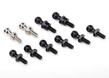 Pivot Balls, Black (6), long (2), Silver (2)