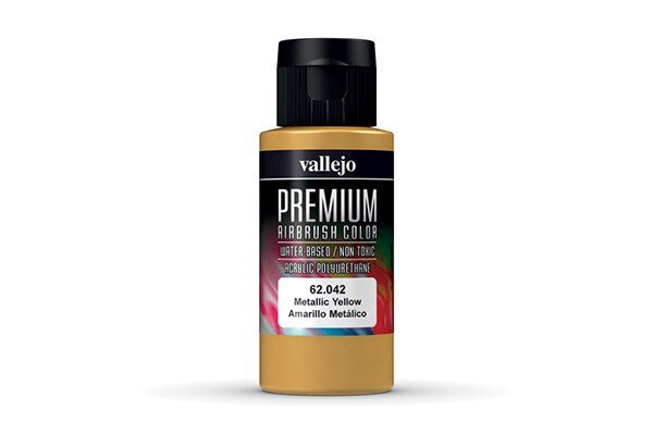 VALLEJO 62042 Metallic Yellow, - Premium 60ml.