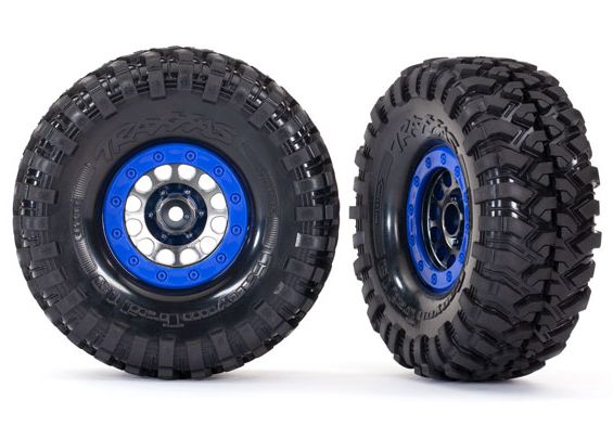 Traxxas 8182 Däck & Fälg Canyon Trail/ Method 105 Svartkrom 1.9" (2)