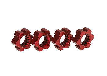 Traxxas 7756R Fälgnav Aluminium Röd (4) X-Maxx, XRT