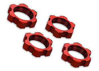 Traxxas 7758R Hjulmutter 17mm Aluminium Röd (4)