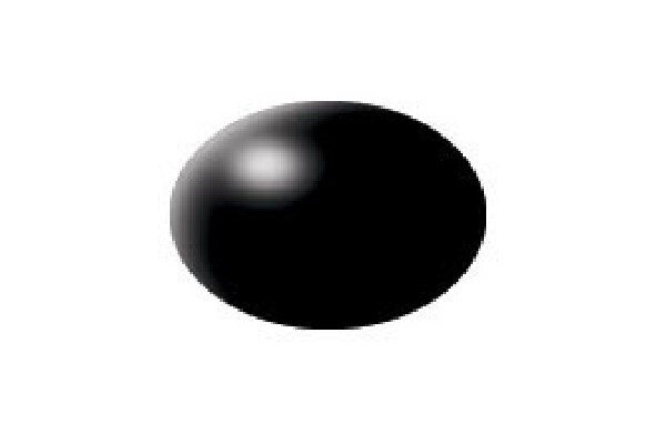 Revell 36302 Silk Black (RAL 9005) Aqua Color Acrylic - 18ml