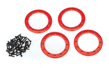 Traxxas 8168R Beadlock Ringar 2.2" Alu Röd (4)