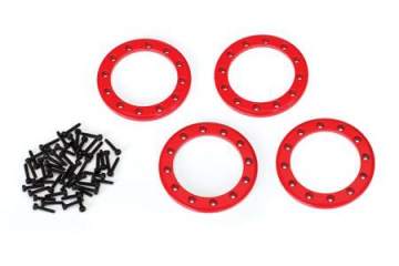 Beadlock Rings 1.9" Alu Red (4)