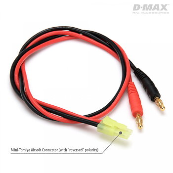 Charging cable Mini-Tamiya Airsoft with 4mm Connectors (Rev)
