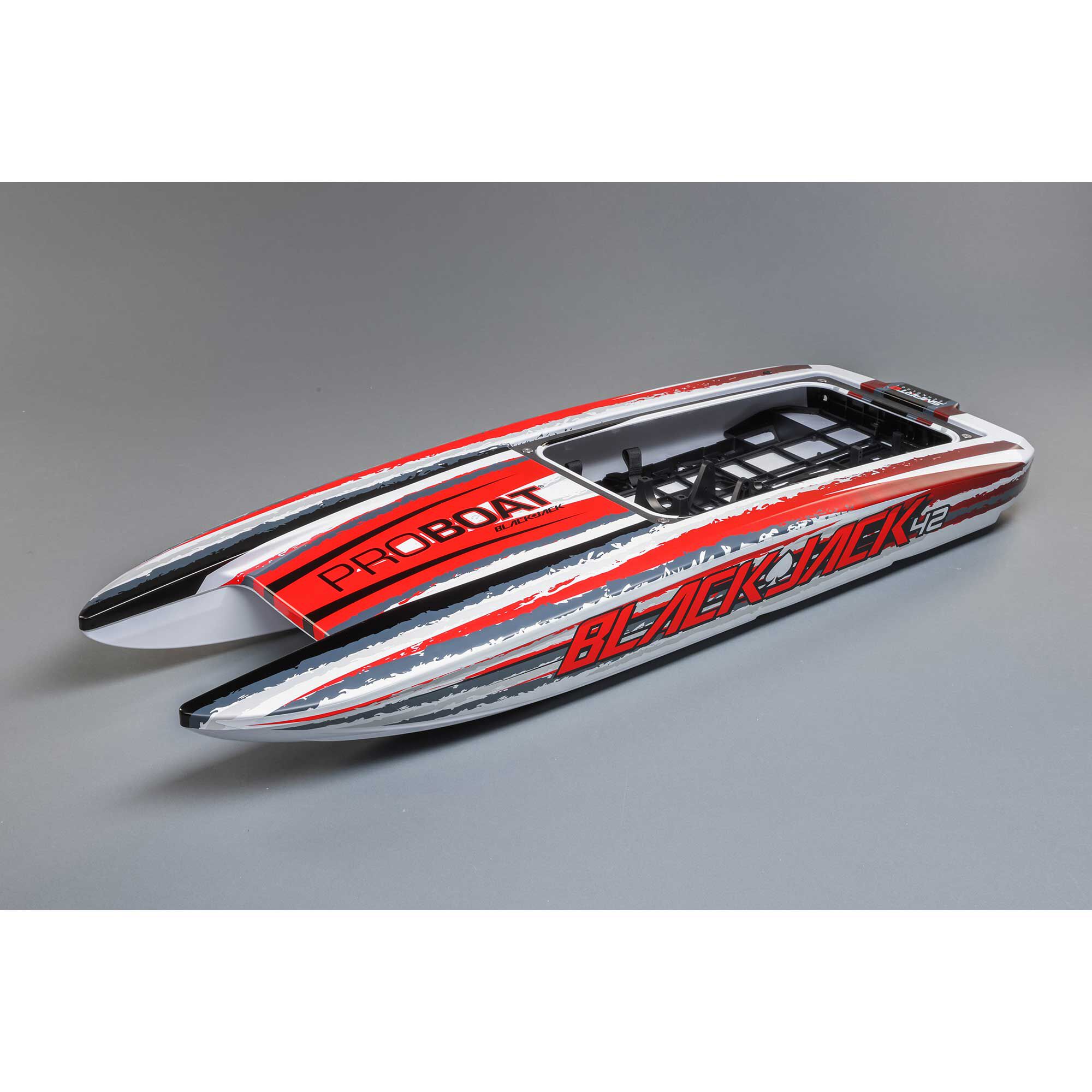 ProBoat Hull with Inserts, White: 42-inch Blackjack